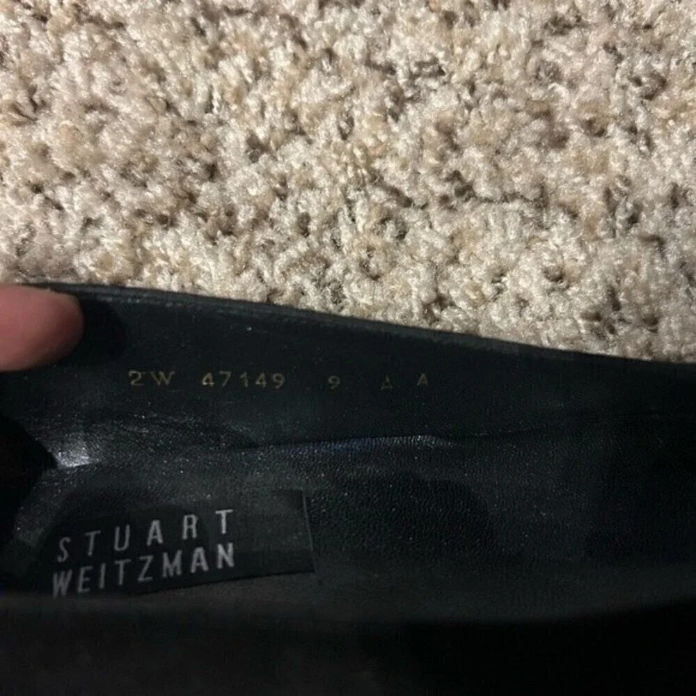 Stuart Weitzman Black Heels with Silver Accents - Picture 6 of 10